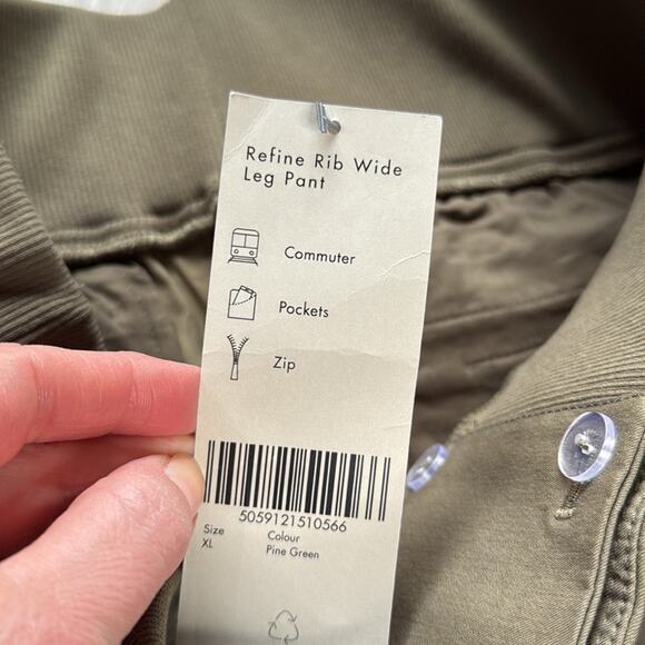 Sweaty Betty Pine Green Refine Rib Wide Leg Pants - Picture 4 of 7